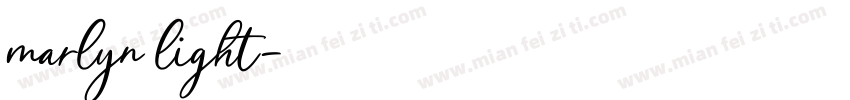 marlyn light字体转换